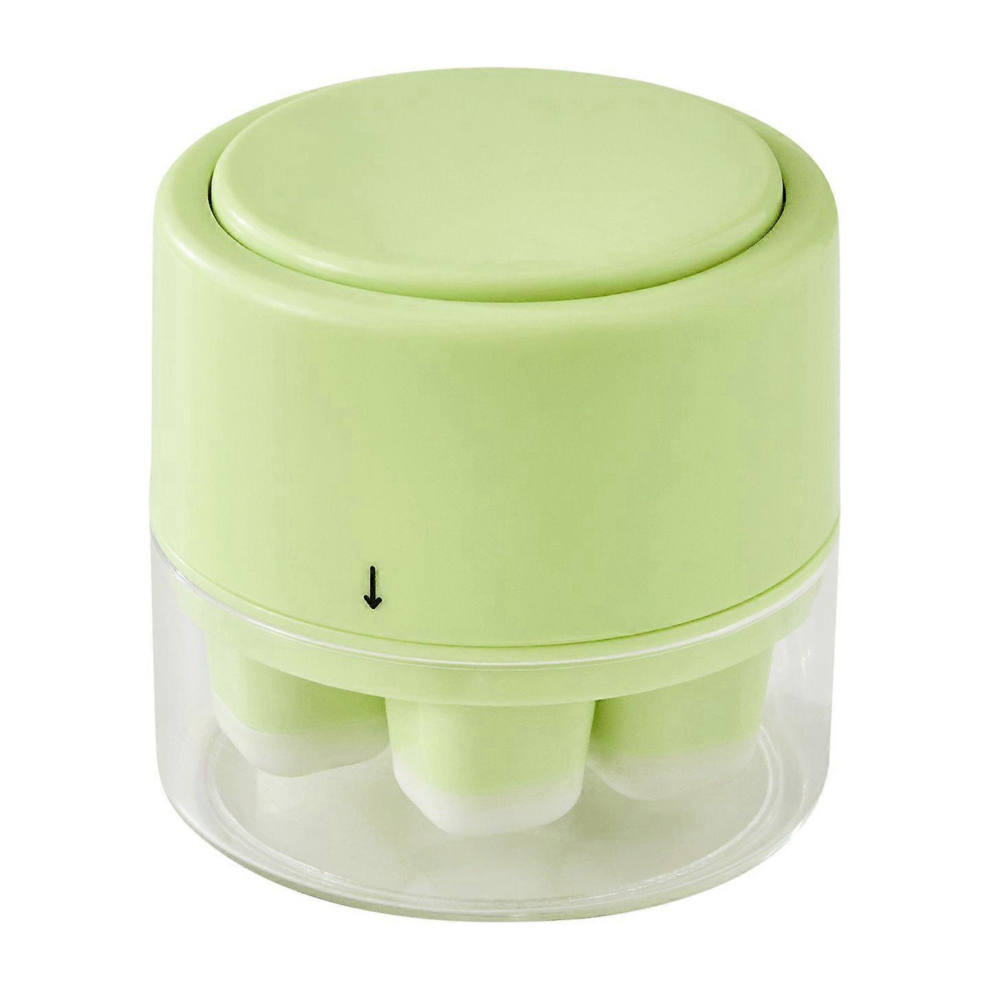 Mini Press Ice Cube Tray, Easy Release Stackable Ice Mold with Storage Box