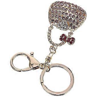 2026 Best!! Rhinestone Keychain Handbag Shape Decoration 1Pcs Metal Key Ring