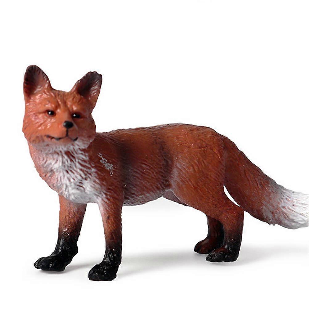 Simulation Ornament Lifelike Fox Model for Decor 3Pcs Desktop Decoration