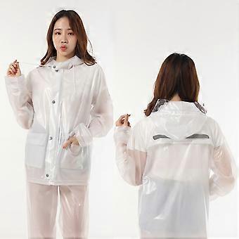 Waterproof Split Rain Suit Outdoor Cycling Breathable Raincoat Rainpants Kit for Men and Women White M