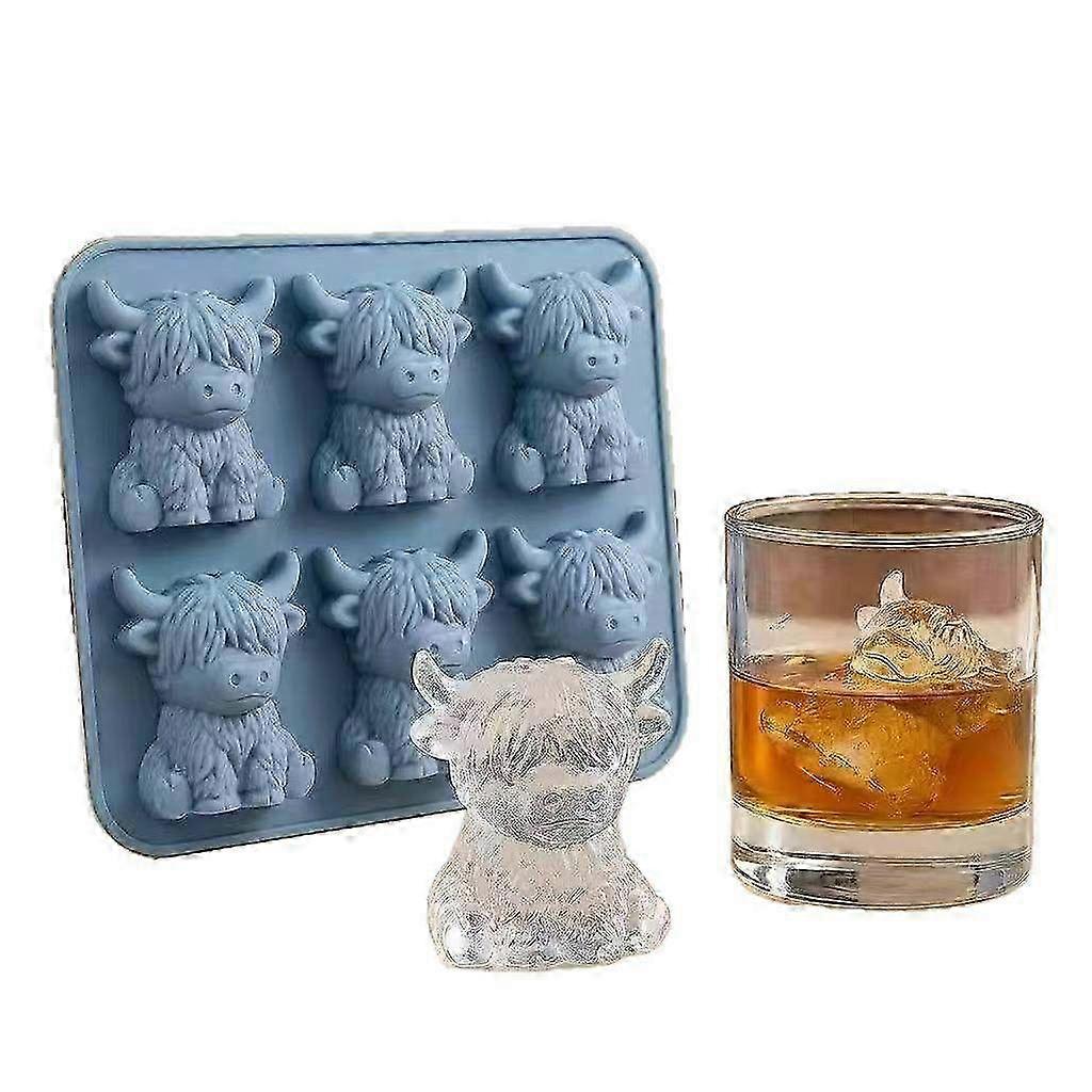 Mini Highland Cow Ice Cube Mold-6 rows