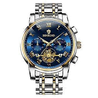 Luxury Business Watch Men's Sport Chronograph Light 30M Waterproof Stainless Steel Strap Men's Quartz Watch Fashion Gift 26-27