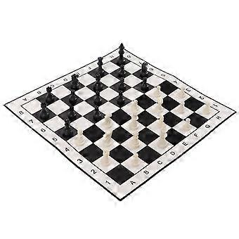 2 in 1 Schach und Dame Set 32 Schach 24 Dame Papier Schachbrett Combo Set kompatibel Kinder und Erwachsene