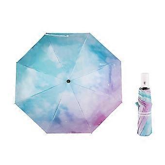 Auto Open/Close Windproof Umbrella, 8 Reinforced Stainless Steel Ribs, UV Protection, Compact Travel Umbrella