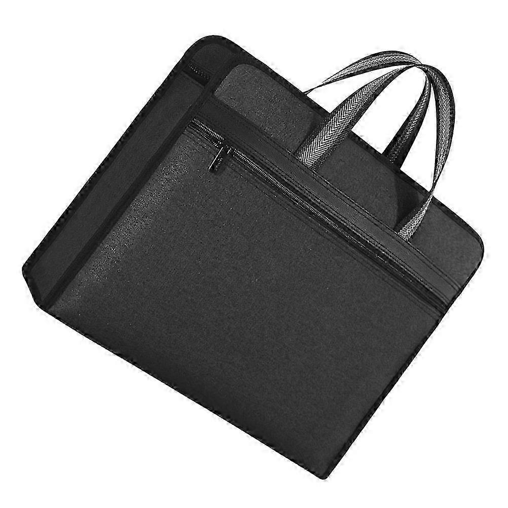 Pochette noire pour documents de voyage avec fermeture éclair