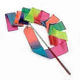 2m 4m 6m Ginnastica Nastri colorati Nastri colorati per palestra Attrezzatura per ginnastica ritmica Nastro di danza Balletto Streamer Asta di rotazione