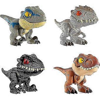4pcs Dinosaur Snap Squad Collectible Toys compatible with Display & Play, Snap-On Feature compatible with Backpacks & Lunch Packs