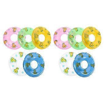 Miniature Swim Rings with Duck Pattern for DIY 10Pcs Collection