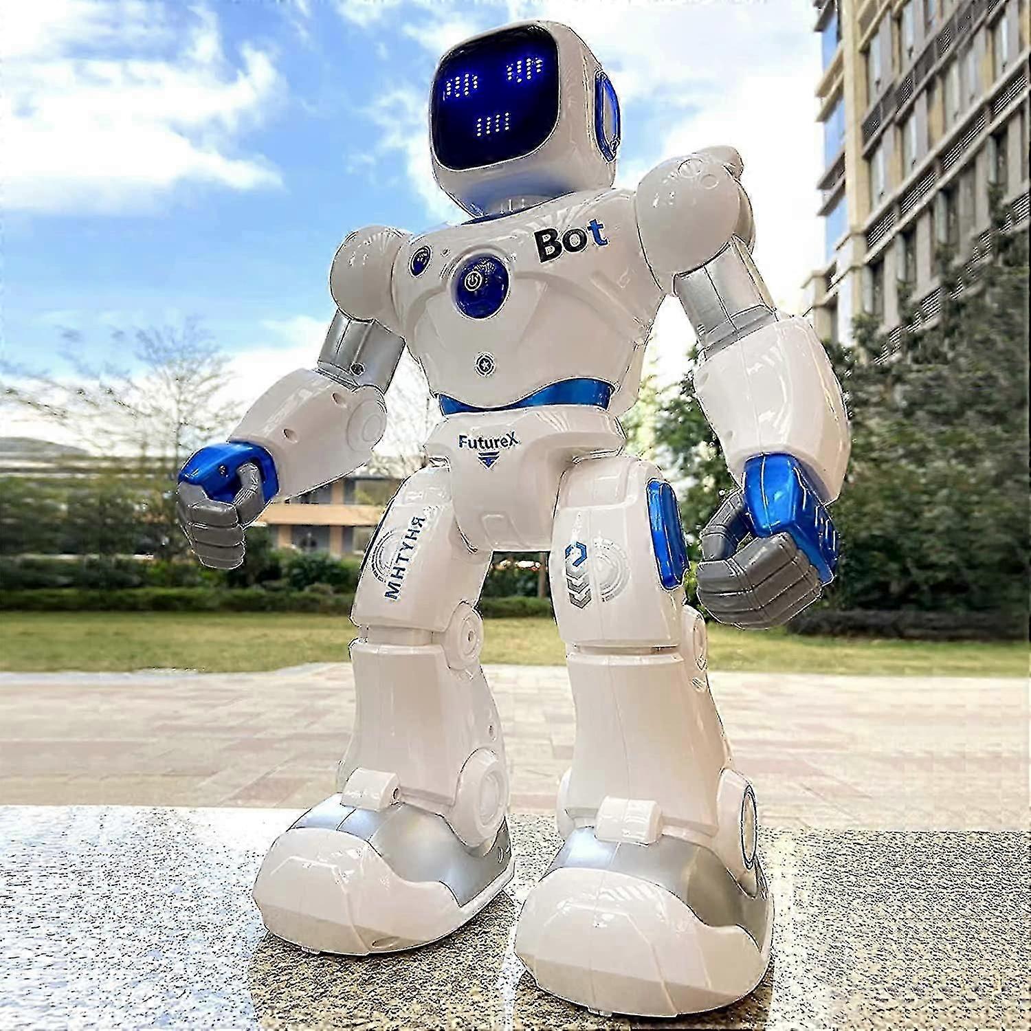 Robot RC interactiv programabil mare pentru copii cu control vocal și control prin aplicație