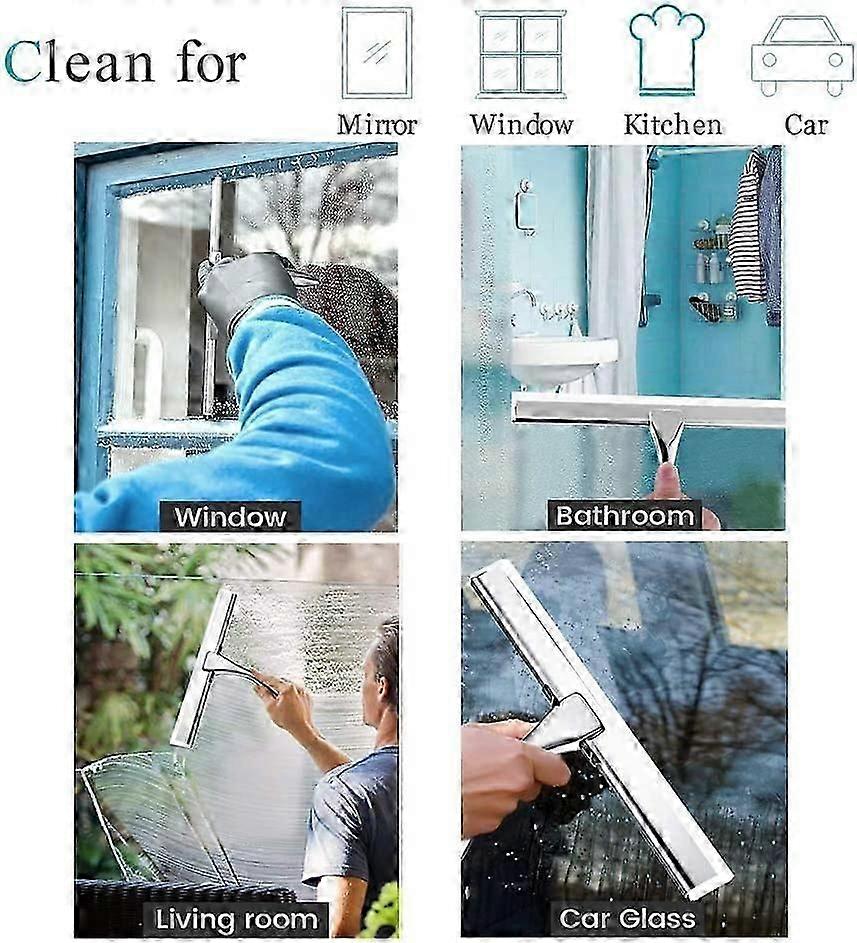 Shower Squeegee Stainless Steel Window Squeegee