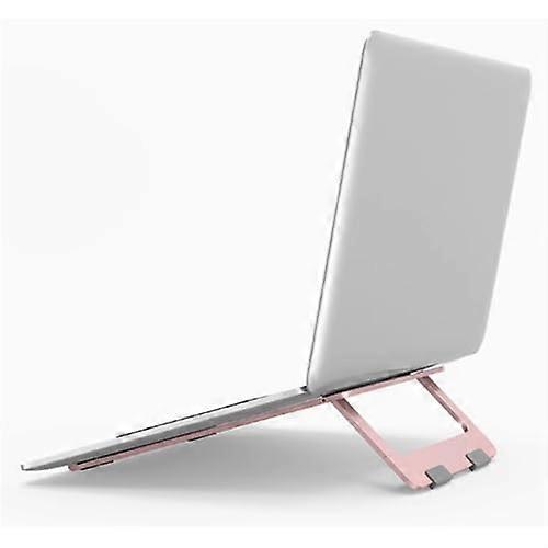 Adjustable Aluminum Laptop Stand for Desk, Foldable Ergonomic Riser with Ventilated Cooling Base