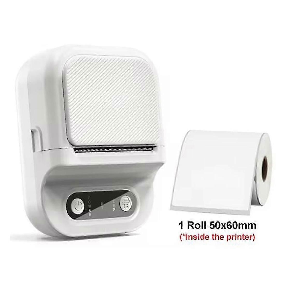 Portable Label Printer, Mini Bluetooth Thermal Barcode Printer, Thermal Barcode Printer compatible with Takeout Receipts.