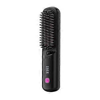 Cordless wireless hair straightener brush, gobrush pro fast heated Compatible with MINI styling brush, black color