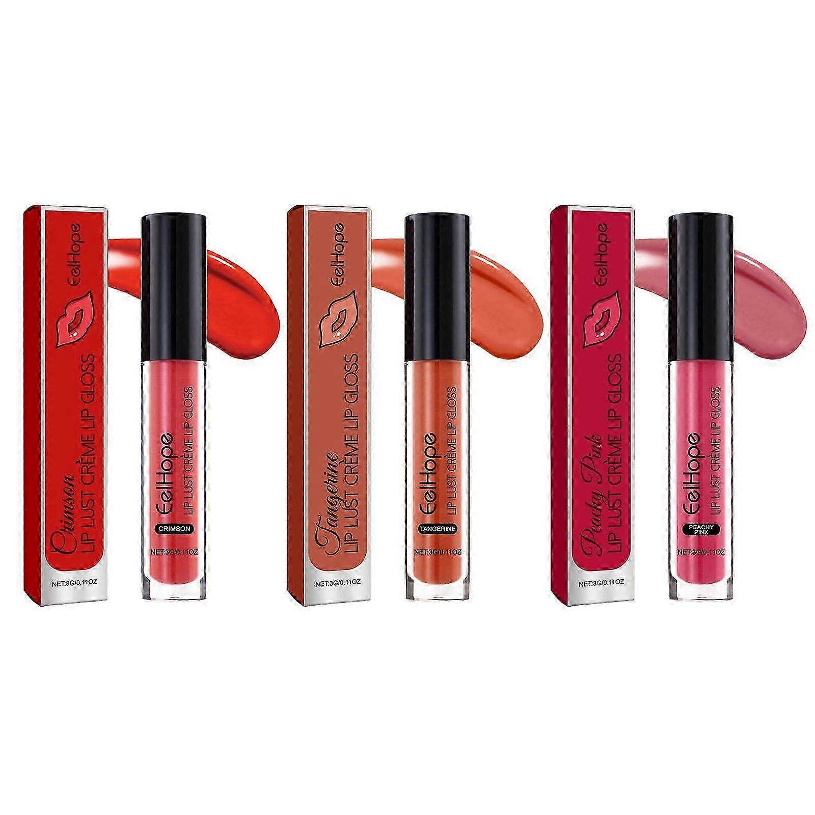 Long-Lasting Vibrant Red Lip Glaze  Moisturizing, Easy Application, 3g