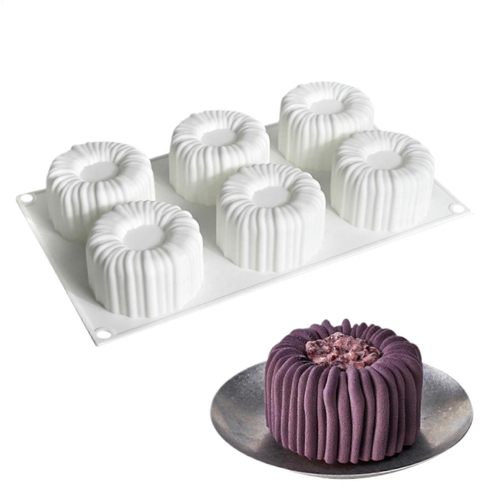 6 Hole Mousse Cake Mold, Chocolate Dessert Baking Accessory