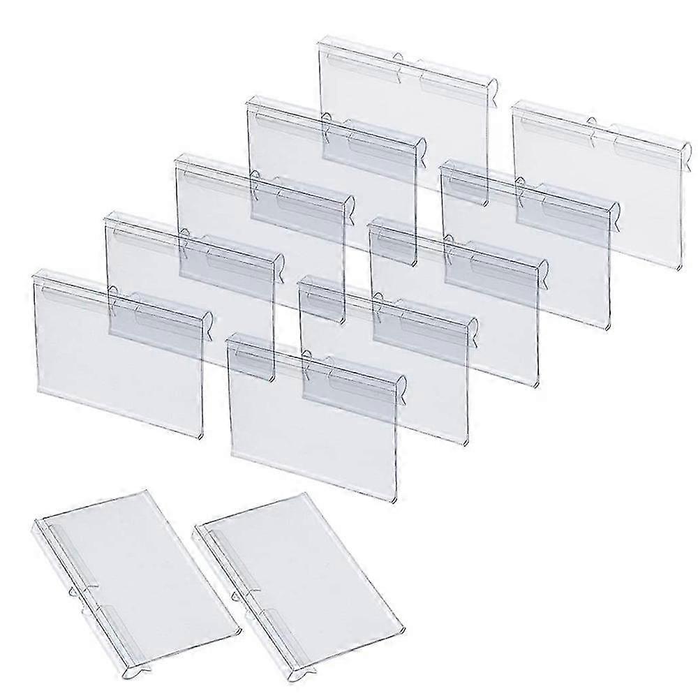 100Pcs Clear Plastic Label Holders compatible with Wire Shelf Retail Price Label