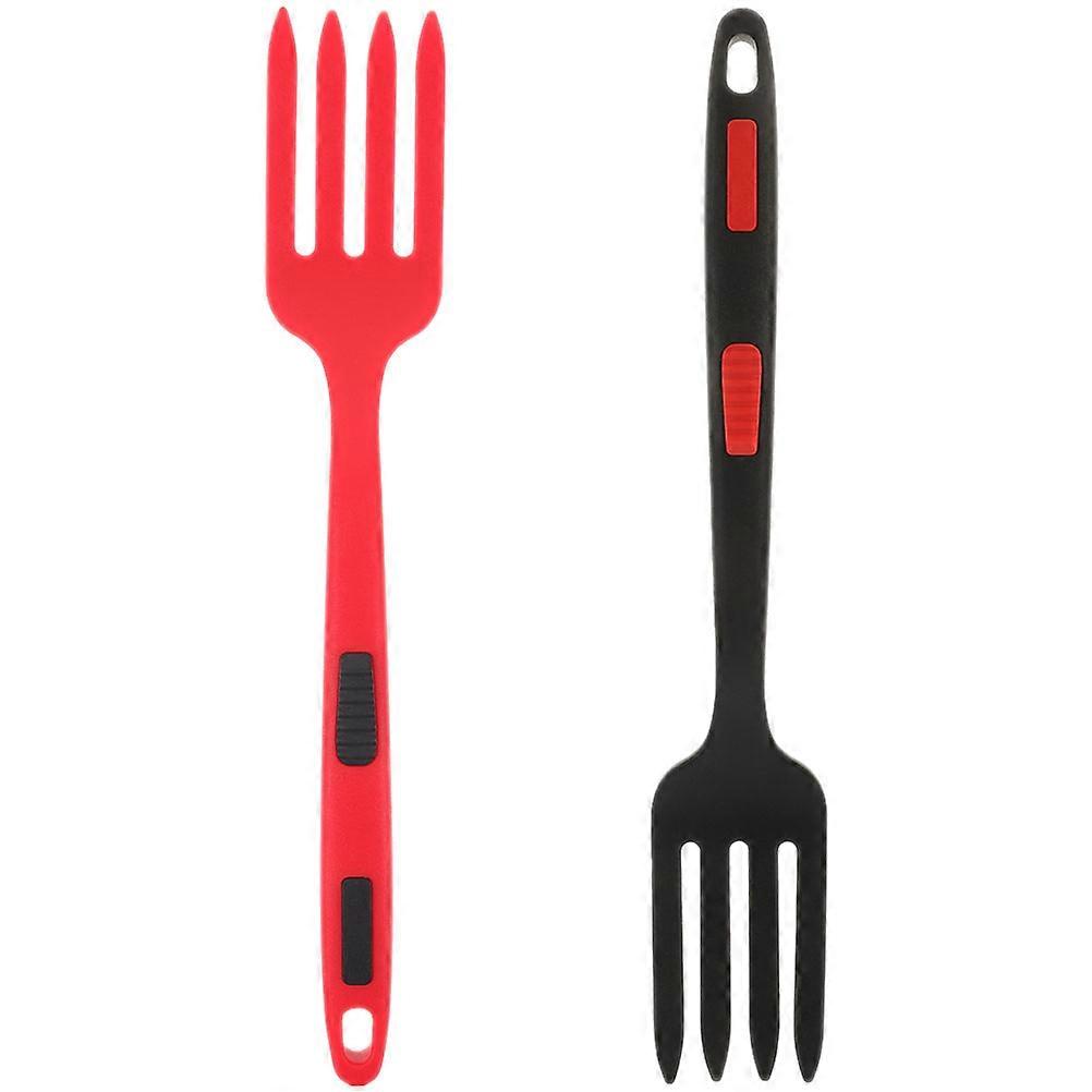 Assorted Color Household Salad Fork Multi-Function Food Fork 6Pcs