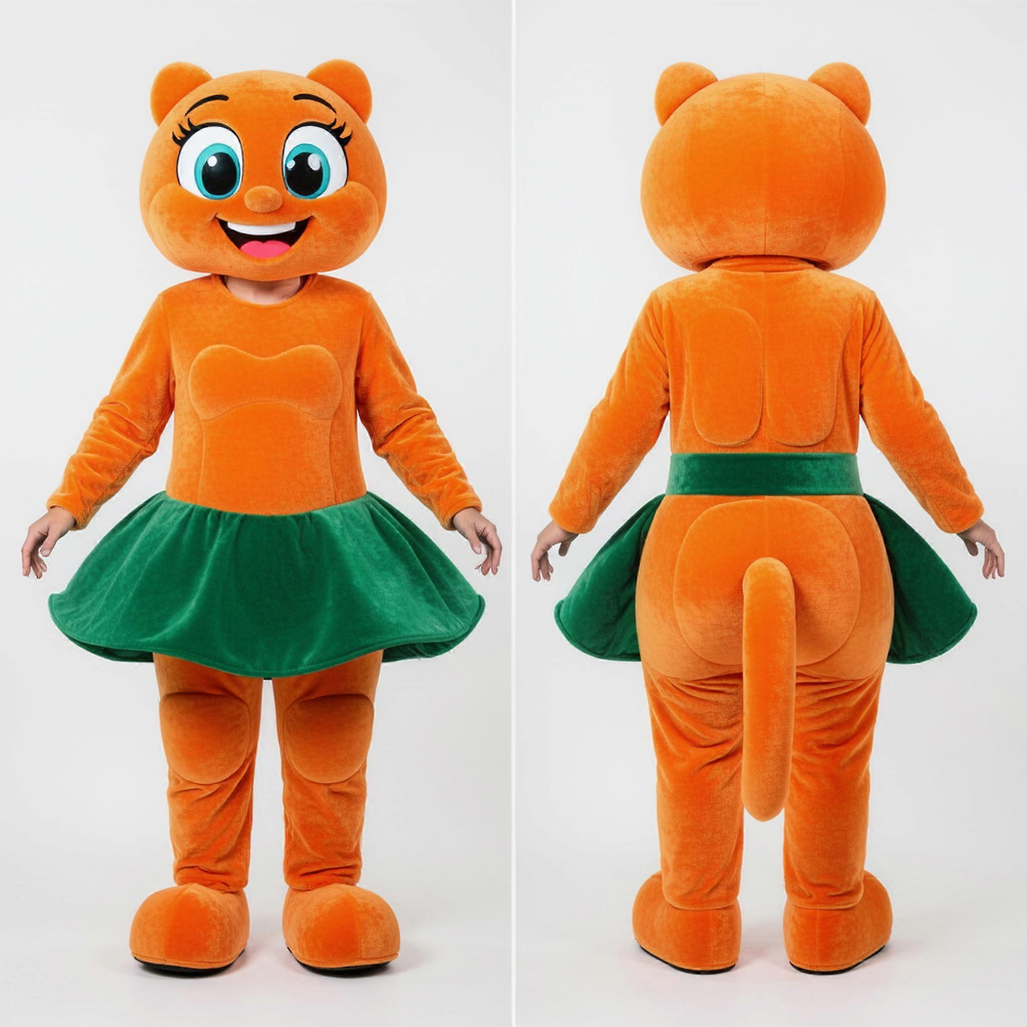 MASTICOT Rust Orange Swirling Irish Dancer Mascot