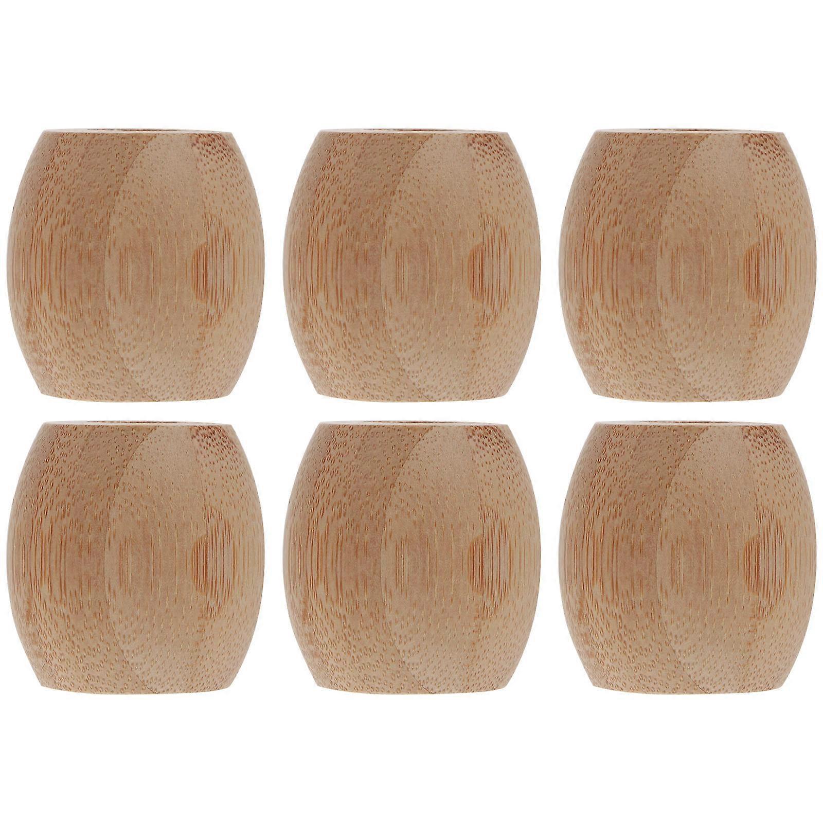 Bathroom Bamboo Toothbrush Holder for Razor Storage 6Pcs Assorted
