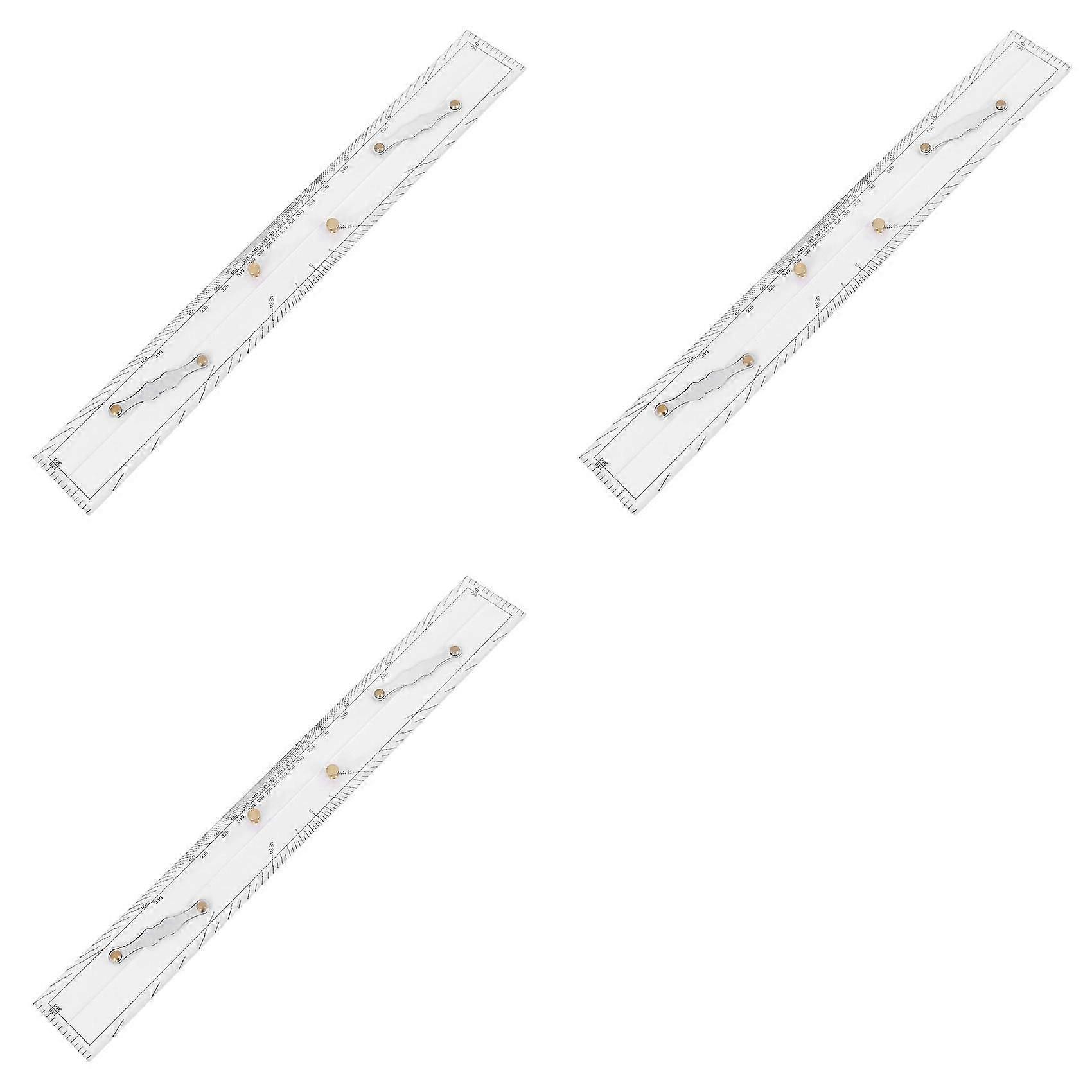 3X Marine Ruler Parallel Ruler Nautical Charts Parallel Ruler Mapping Points to Pull Parallel Ruler 600MM