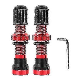 2pcs Bicycle Schrader A/v Valves 40mm Cnc Machined Anodized Nipple For Mtb Road Bike Tubeless Rims