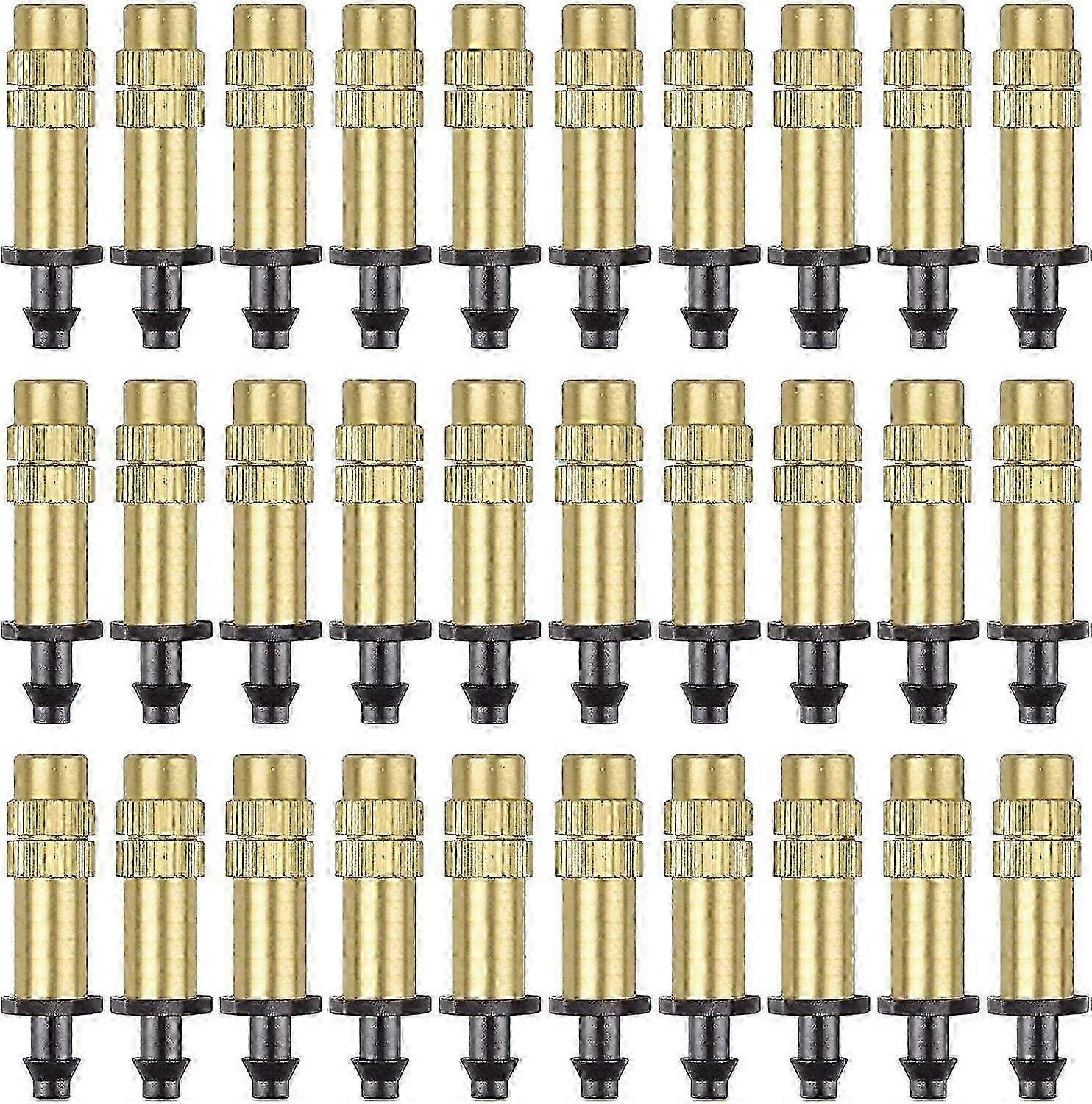 30 Pieces Adjustable Copper Atomizing Nozzle Drip Irrigation Sprayer