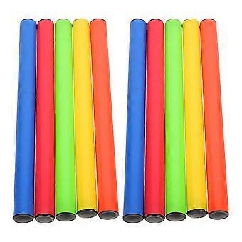 Relay Race Tool for Running Use 10Pcs Lightweight Plastic Sticks for Competition