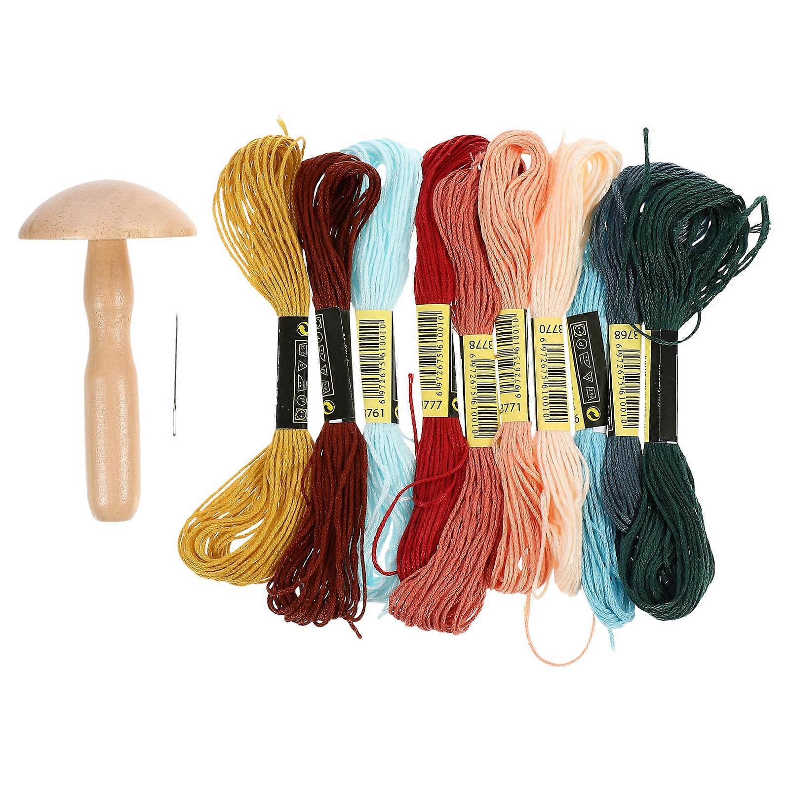 Wooden Mushroom Sewing Tool for Patching 1Set Durable Craft Kit