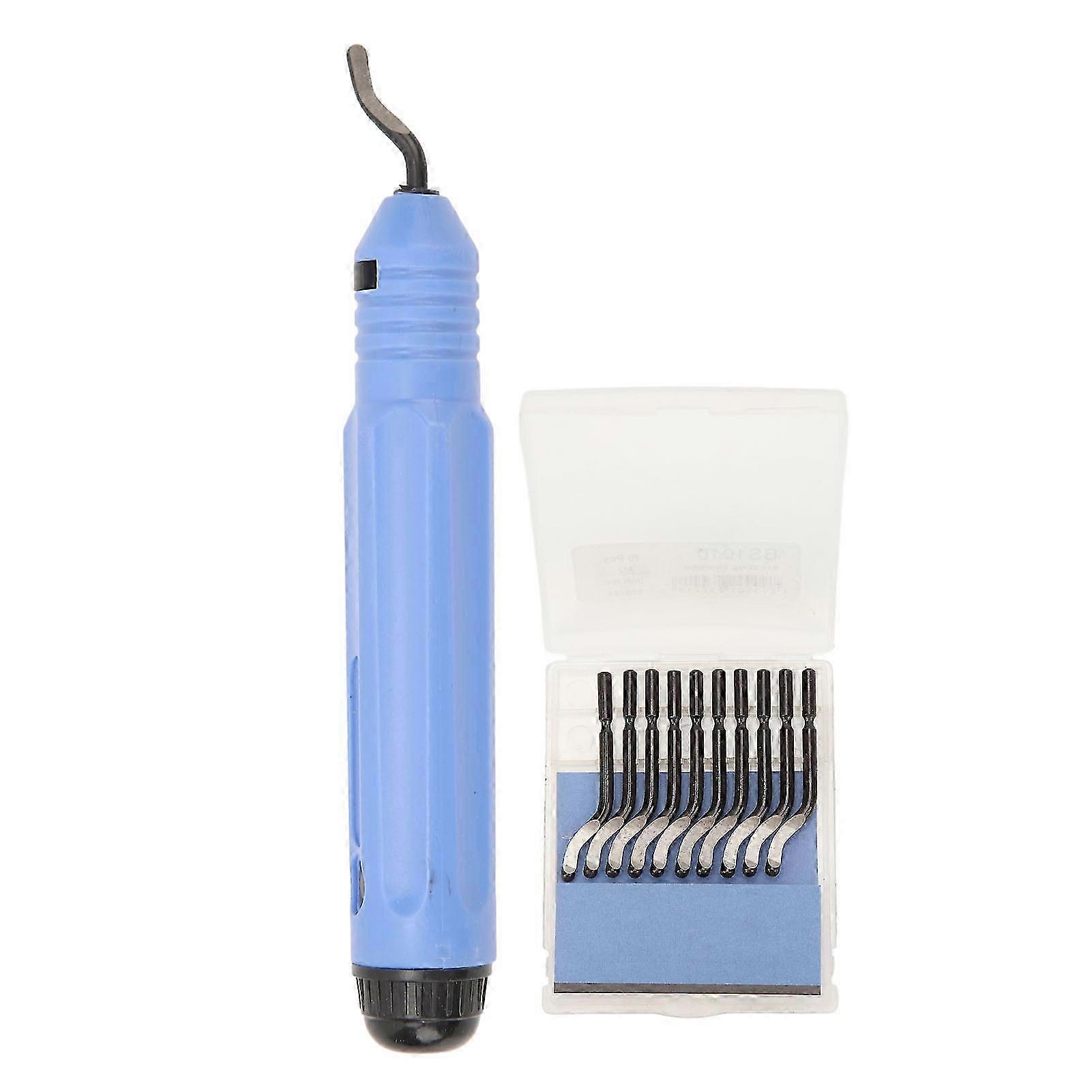 Precision Deburring Tool with 10 Replacement Blades