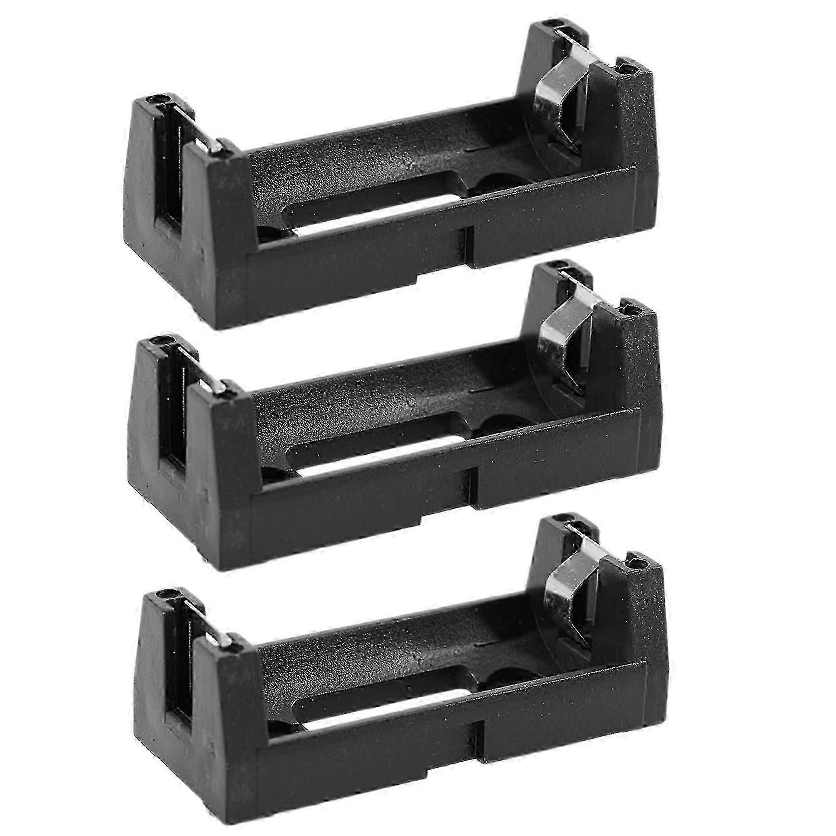 3X Plastic Shell 3V CR123A Button Cell Battery Sockets Holder Case Black top