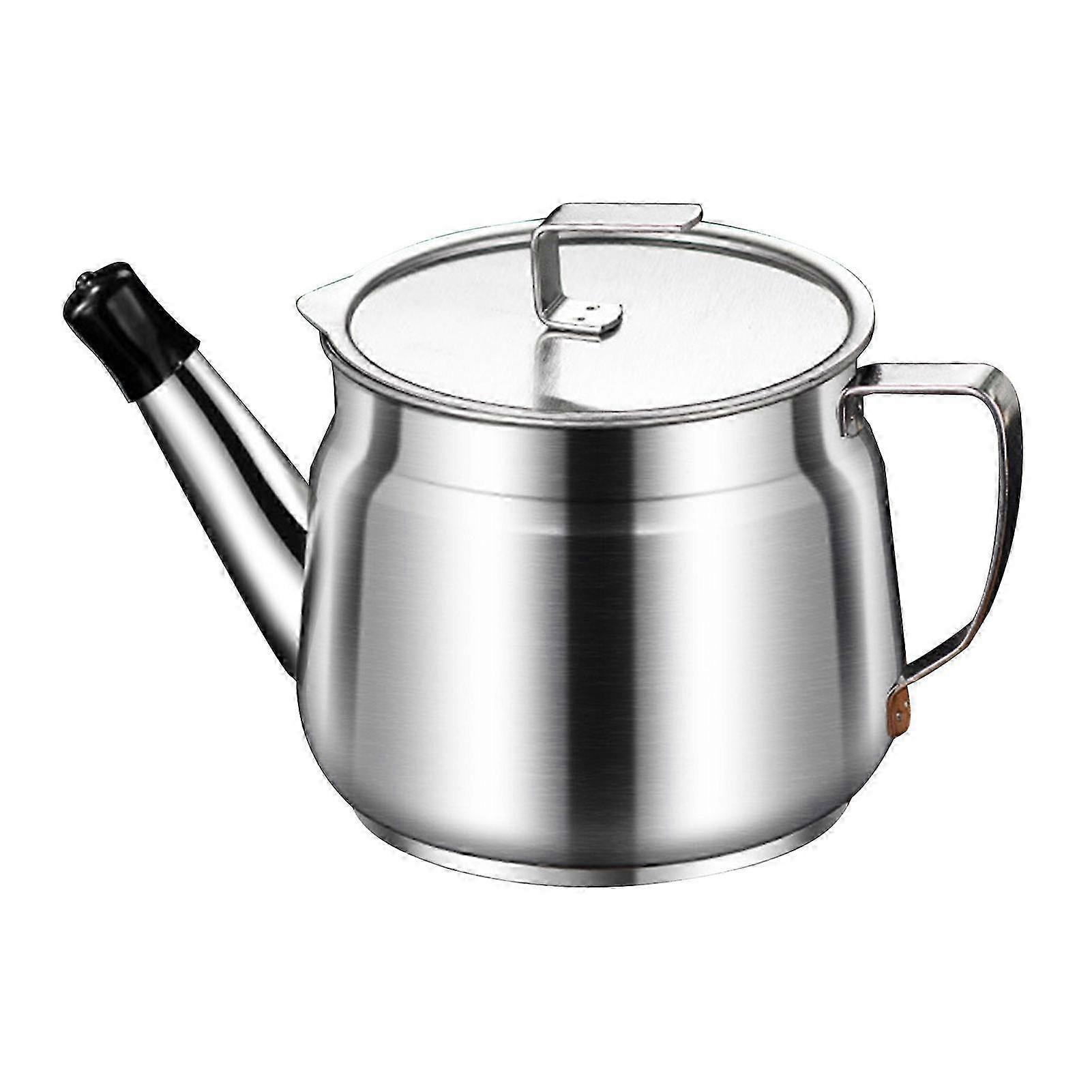 Oil Storage Pot Stainless Strainer Lid