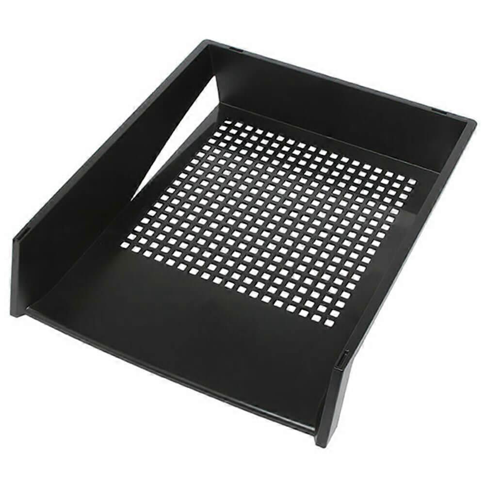 PORTRAIT Marbig Enviro Document Tray Black Stackable High Impact Polysterene