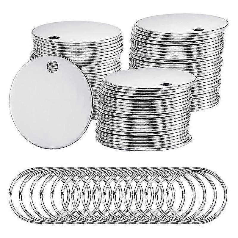 100pcs Stainless Steel Round Blanks