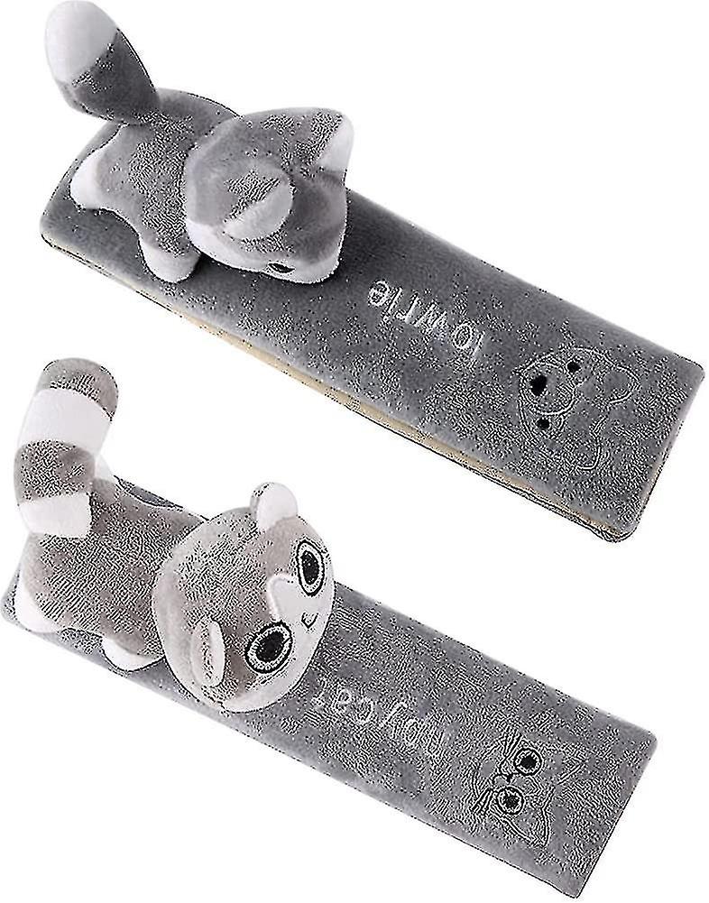 Cinturón de seguridad de coche suave de algodón para coche (2 gris)