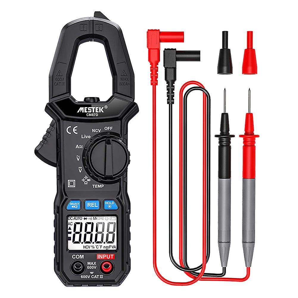 Cm87d Lcd Display 6000 Counts Clamp Meter Multimeter Ncv Direct Current Ac Voltage Current Temperature Capacitance Resistance