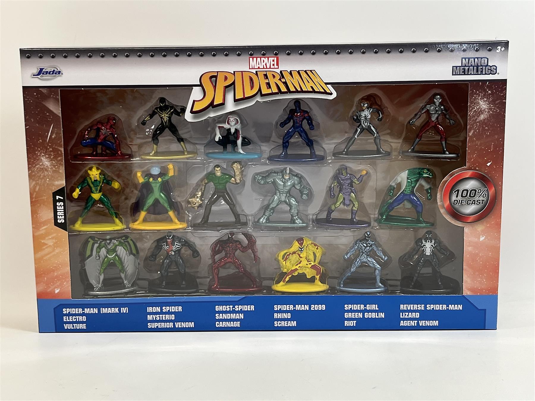 Spider-Man Marvel 18 Pack Set of Nano Figures Series 7 Jada Nano 5018 253225027