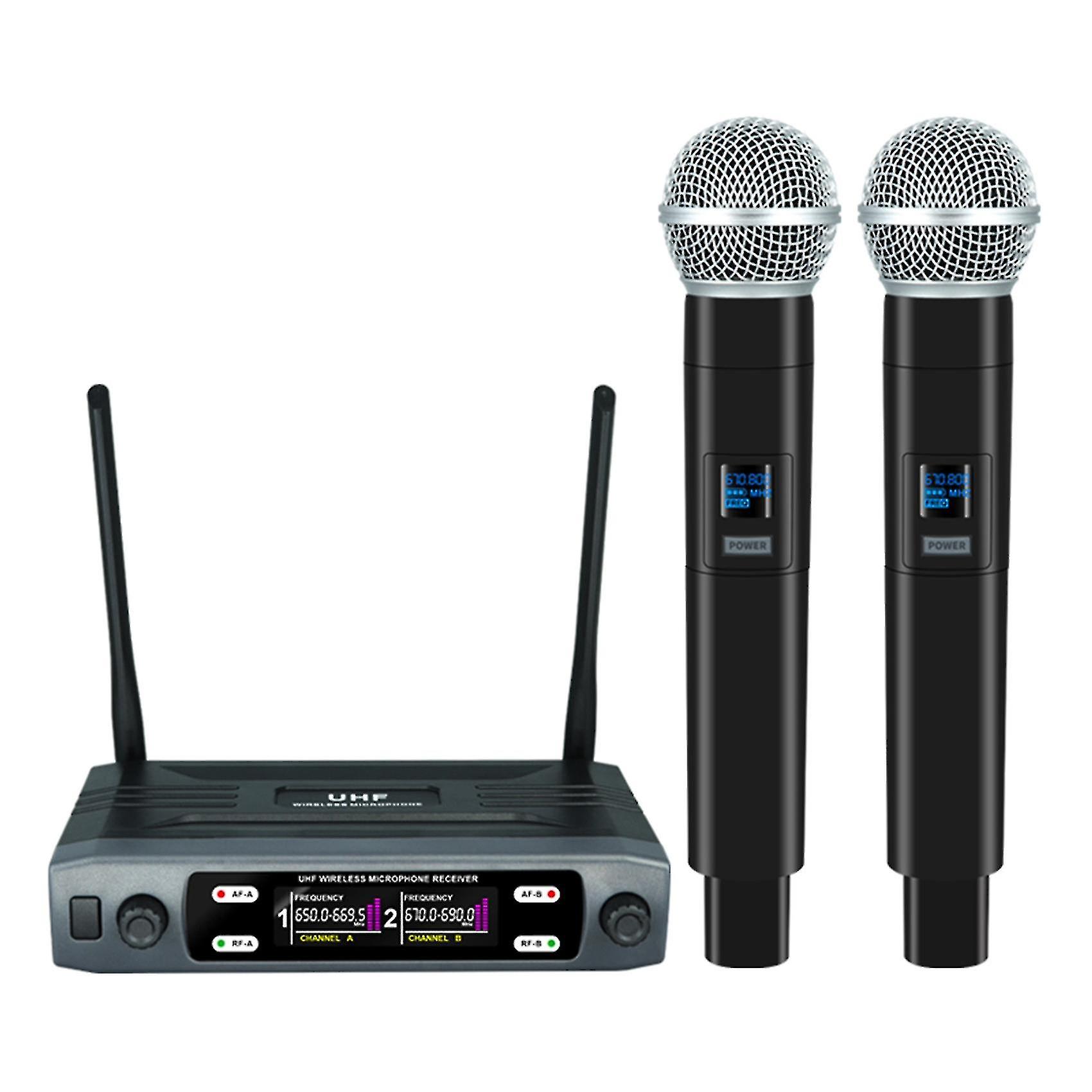 Wireless Microphone 1 Drag 2 Handheld Microphone Suitable For Outdoor Audio Party Karaoke Conferenc