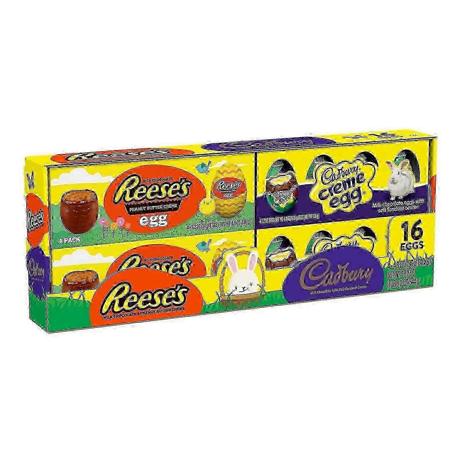 Reese's And Cadbury Milk Chocolate Assortment Eggs Packs, 4 Ea