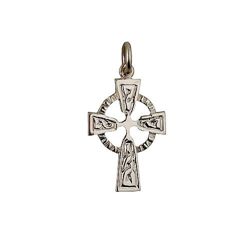 9ct Gold 22x16mm embossed Celtic pattern Cross