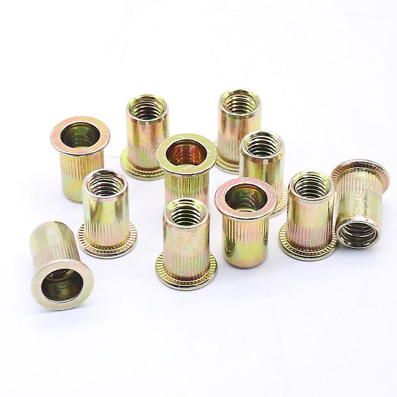 150Pcs M3 M4 M5 Carbon Steel Galvanized Flat Head Rivet Nuts Multi Size Rivet Nuts Collocation