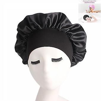 Silk Satin Bonnet Hair Wrap Adjustable Sleep Cap for Women Men Double Layer Lined Bonnets for Curly Braid Hair