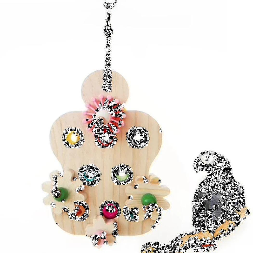 Bird Interactive Toy Wooden Training Bird Parrot Intelligence Toys