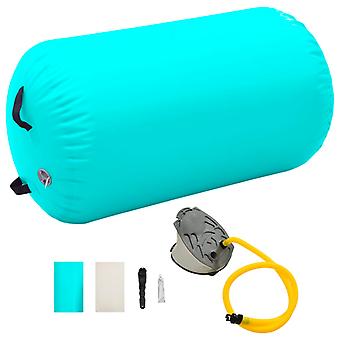 Inflatable Gymnastics Roller with Pump 100x60 cm PVC Green