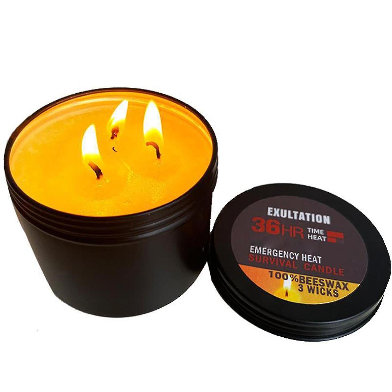 Survival Candles Long Burning Environmentally Friendly Odorless Candle With Lid Home Spares For Emer