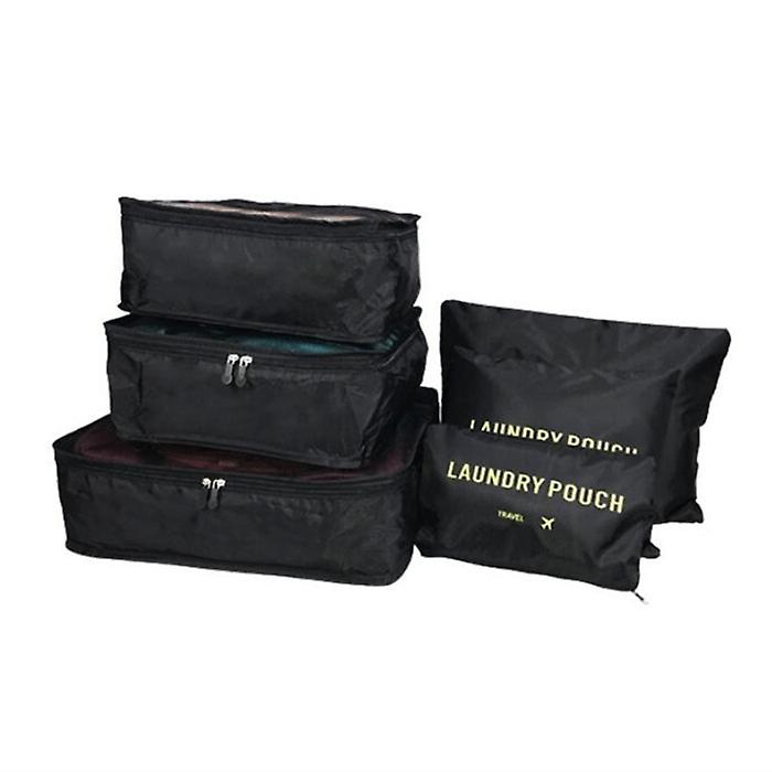 6 PCS Travel Storage Bag Set For Clothes Tidy Organizer Wardrobe Suitcase Pouch Unisex Multifunction