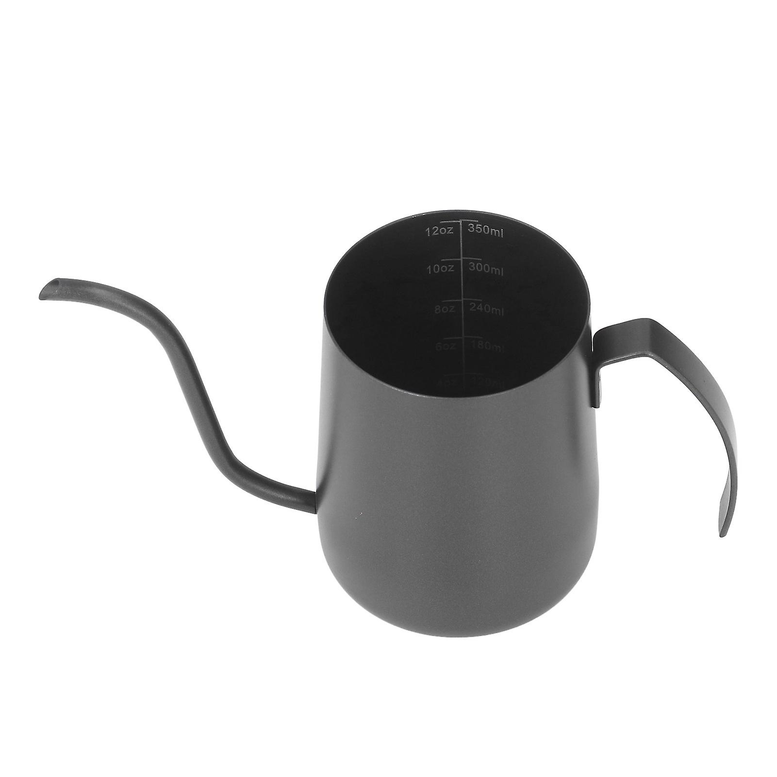 Stainless Steel Coffee Kettle with Thick Gooseneck and Comfortable Handle, Drip Coffee Maker with Graduated Scale 350ml