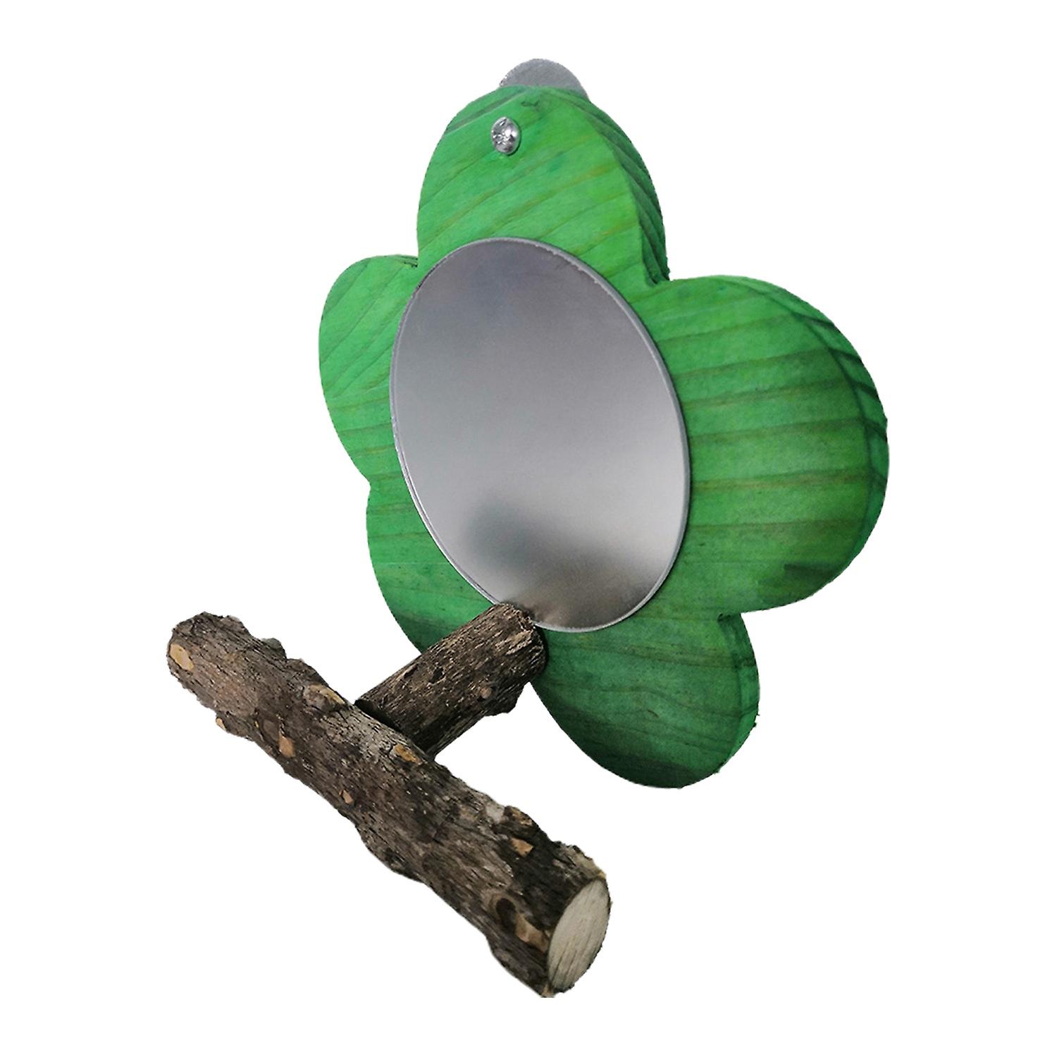 Bird Mirror High Stability Flexible Solid Hard Release Boredom Parrot Mirror Perch Stand Toy for Cag