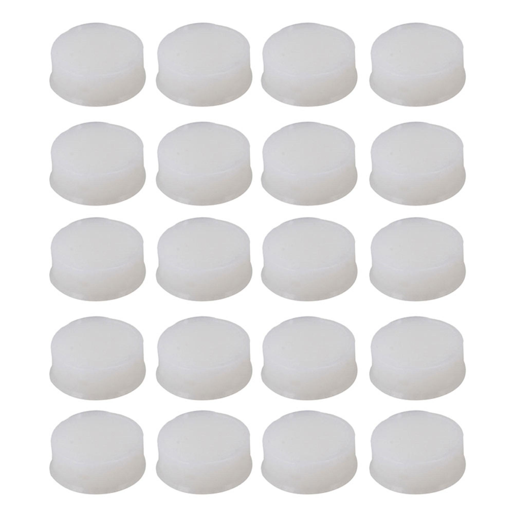 20pcs Solid Professional Silicone Plugs for Open Flute White 7.5x2.6mm