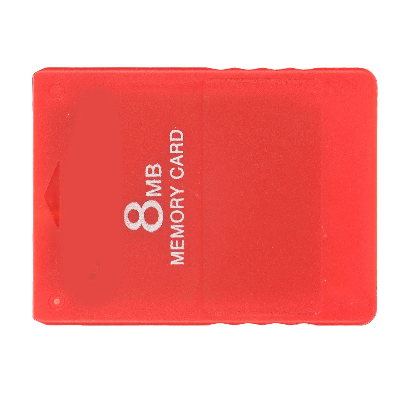 For PS2 Memory Card High Speed 8MB Game Memory Card Supports FMCB1.966 and All GamesRed