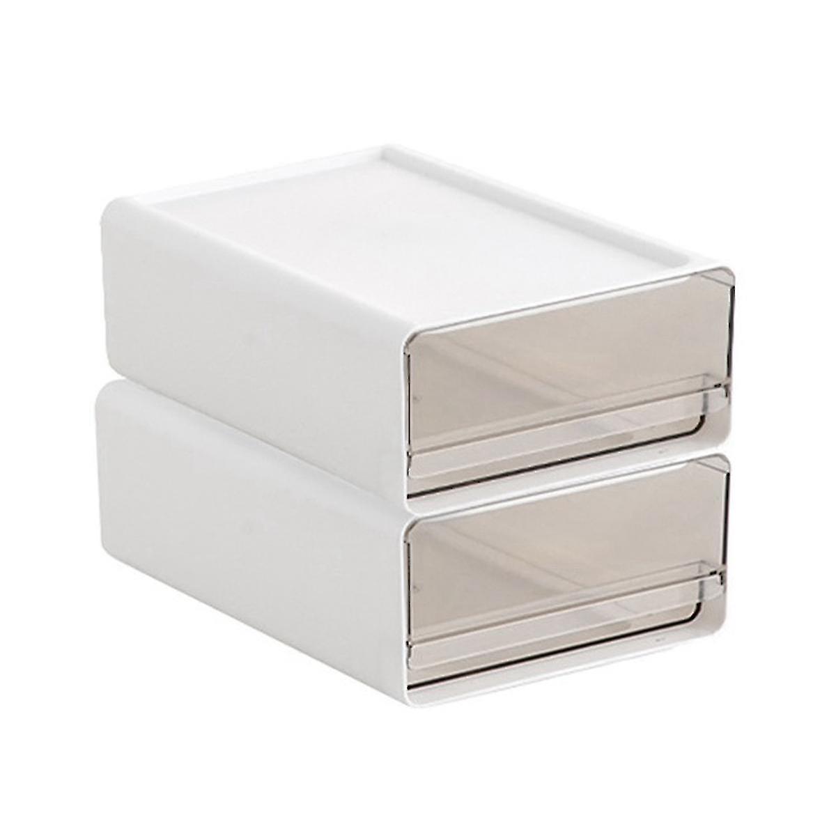 Drawer Type Transparent Storage Box Office Cosmetics Storage Box Shelf Stationery Storage Stackable
